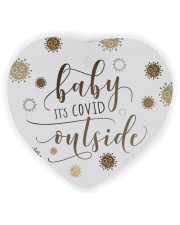 Baby Outside - Chiristmas Ornament Heart Ornament (Wood) tile