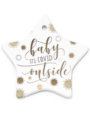Baby Outside - Chiristmas Ornament Star Ornament (Porcelain) tile