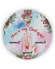 Best Gift Hands Ornament Christmas 4 Personalize Circle Ornament (Wood tile