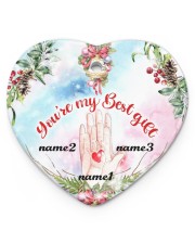 Best Gift Hands Ornament Christmas 4 Personalize Heart ornament - single (porcelain) front