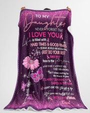 Dad daughter - good time Large Fleece Blanket - 60" x 80" aos-coral-fleece-blanket-60x80-lifestyle-front-10a