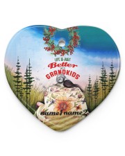 Life better Christmas Personalize Heart Ornament (Porcelain) tile