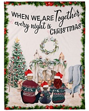Family Together Christmas Blanket Large Fleece Blanket - 60" x 80" front