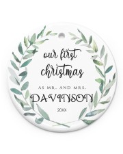 2020 Frist 2 Christmas Ornament Circle Ornament (Porcelain) tile