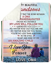 Grandma Grandson beautiful OMA Sherpa Fleece Blanket tile