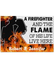 A Friefighter DD011121NA Customize Name Doormat 34" x 23" front