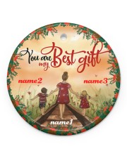 Best Gift Ornament Christmas Personalize Circle Ornament (Porcelain) tile