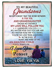 Grandma Grandson beautiful YIA YIA Fleece Blanket tile