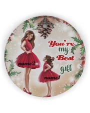 Best Gift Ornament Christmas 3 Personalize Circle Ornament (Wood tile