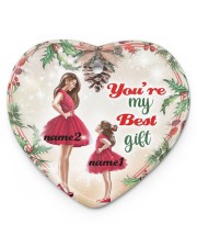 Best Gift Ornament Christmas 3 Personalize Heart ornament - single (porcelain) front