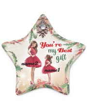 Best Gift Ornament Christmas 3 Personalize Star Ornament (Porcelain) tile