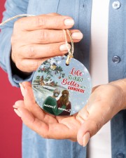 Life better 2 Christmas Personalize Circle ornament - single (porcelain) aos-circle-ornament-single-porcelain-lifestyles-01