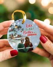 Life better 2 Christmas Personalize Circle ornament - single (porcelain) aos-circle-ornament-single-porcelain-lifestyles-08