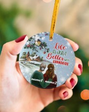 Life better 2 Christmas Personalize Circle ornament - single (porcelain) aos-circle-ornament-single-porcelain-lifestyles-09