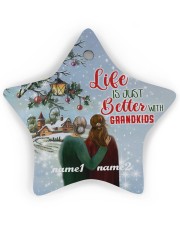 Life better 2 Christmas Personalize Star Ornament (Wood) tile