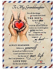 Grandma Granddaughter Remember Blanket Large Fleece Blanket - 60" x 80" front