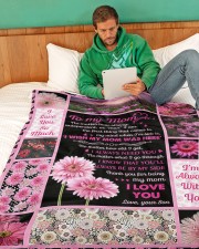 My mom Large Fleece Blanket - 60" x 80" aos-coral-fleece-blanket-60x80-lifestyle-front-06