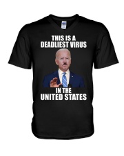 Deadliest virut V-Neck T-Shirt tile
