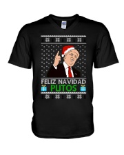 Feliz Navidad Putos V-Neck T-Shirt tile