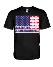 All faster than dialing V-Neck T-Shirt tile