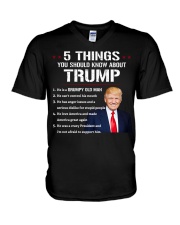 5 things you should know Trump V-Neck T-Shirt tile