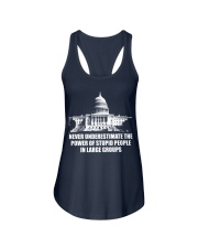 Never underestimate the power of stupid people in large groups Ladies Flowy Tank tile