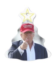 trump ornament 2 Tree ornament - single (porcelain) front
