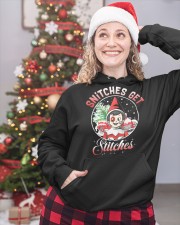Snitches get stitches Hooded Sweatshirt custom-hoodie-sweatshirt-lifestyle-front-209