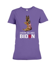 German Shepard hates Biden Premium Fit Ladies Tee tile