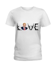 Love Trump Sticker Ladies T-Shirt tile