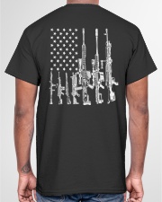american flag and gun shirt Classic T-Shirt garment-tshirt-unisex-back-04
