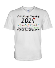 president2 V-Neck T-Shirt tile