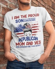 I am proud son of freaking awesome Republican mom Classic T-Shirt apparel-classic-tshirt-lifestyle-26