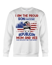 I am proud son of freaking awesome Republican mom Crewneck Sweatshirt tile
