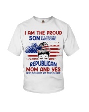 I am proud son of freaking awesome Republican mom Youth T-Shirt tile