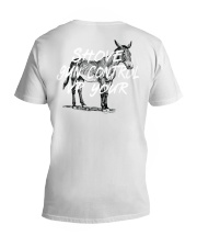 Shove gun control up yours V-Neck T-Shirt tile