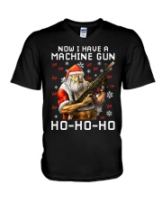 Now i have a machine gun ho ho ho V-Neck T-Shirt tile