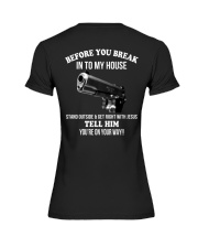 Before you break my house - Backside Premium Fit Ladies Tee tile