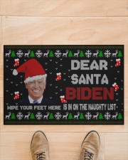 Naughty list doormat Doormat 22.5" x 15" aos-doormat-22-5x15-lifestyle-front-02