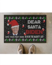 Naughty list doormat Doormat 22.5" x 15" aos-doormat-22-5x15-lifestyle-front-04