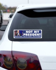 Not my President Bumper Sticker aos-bumper-10-x-3-sticker-lifestyle-front-11