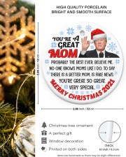 You're a great mom Circle ornament - single (porcelain) custom-circle-ornament-single-porcelain-lifestyle-18