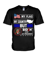 my flag my country V-Neck T-Shirt tile