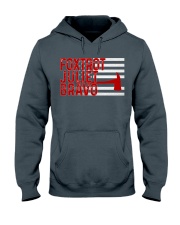 Foxtrot Juliet Bravo Flag Firefighter Hooded Sweatshirt tile