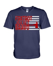 Foxtrot Juliet Bravo Flag Firefighter V-Neck T-Shirt tile