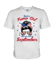 Just a Trump Girl September V-Neck T-Shirt tile