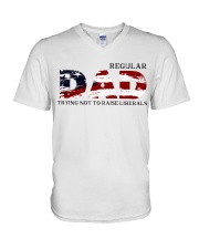 regular dad V-Neck T-Shirt tile