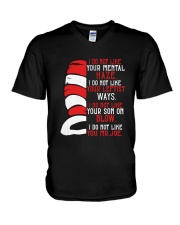 I do not like you V-Neck T-Shirt tile