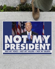Not My President Doormat 22.5" x 15" aos-doormat-22-5x15-lifestyle-front-01