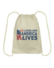 red lives Drawstring Bag tile
